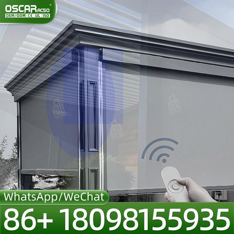Outdoor Power Roller Shades - Outdoor Battery Powered Smart Control System