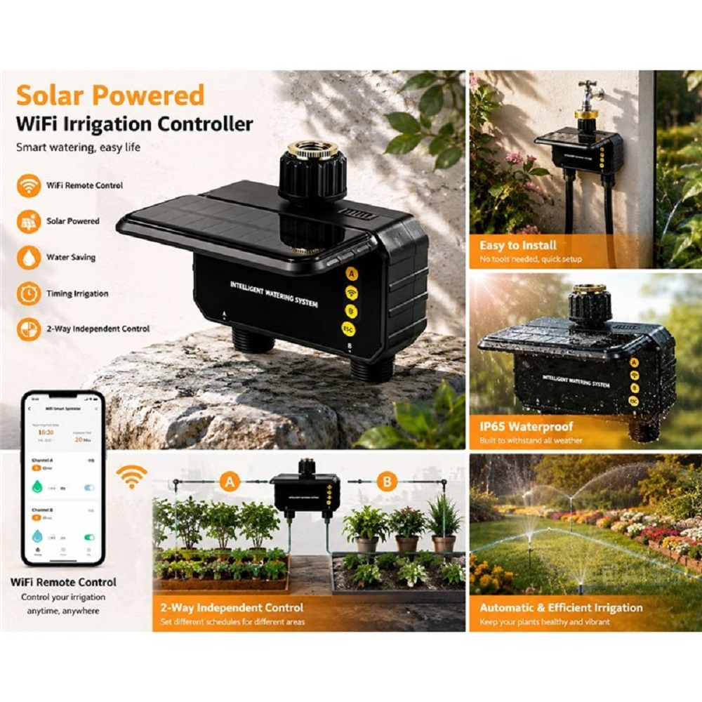 Outdoor Power Outlet Wifi - Solar Powered Outdoor Water Timer Automatic