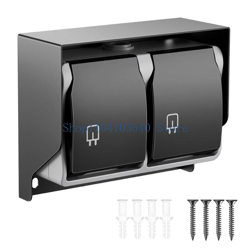 Outdoor Power Socket Cover - 02DC 2 Gang Waterproof Outlet With