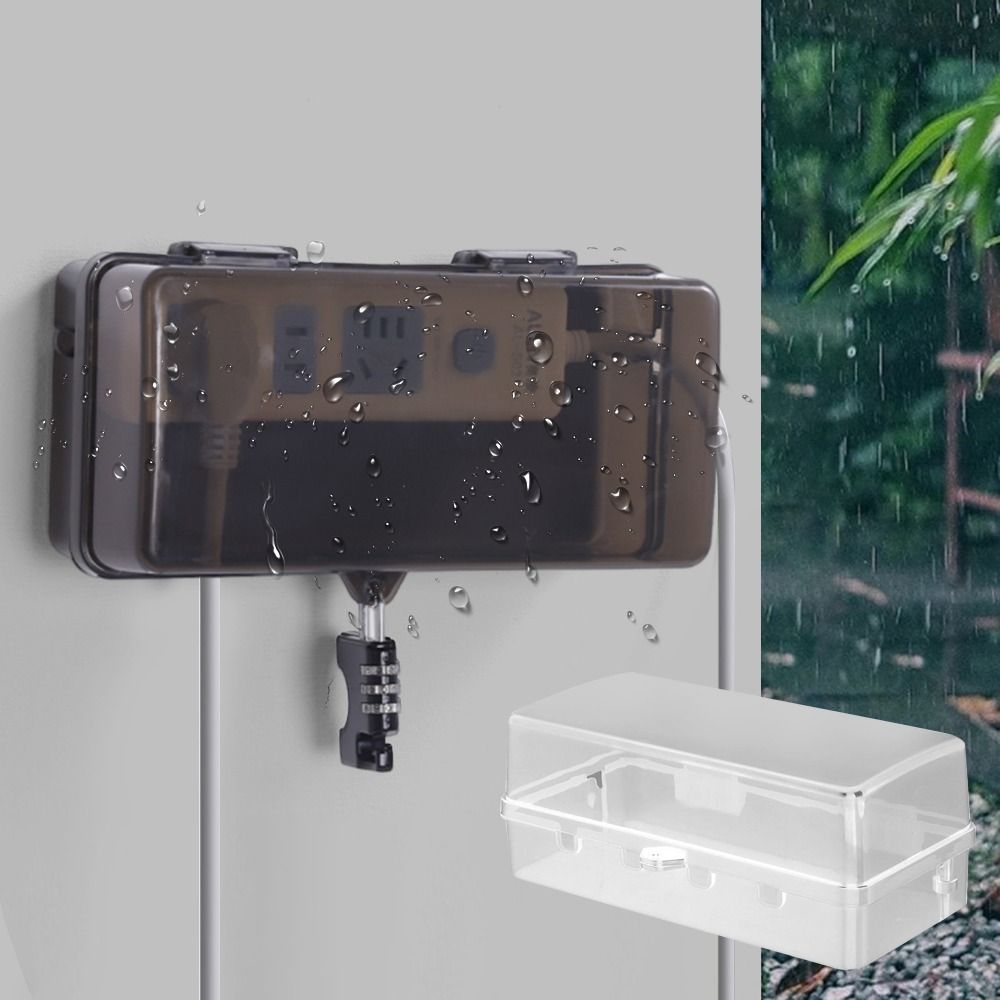 Outdoor Power Socket Cover - Portable Plastic Plug Box Anti-theft Waterproof