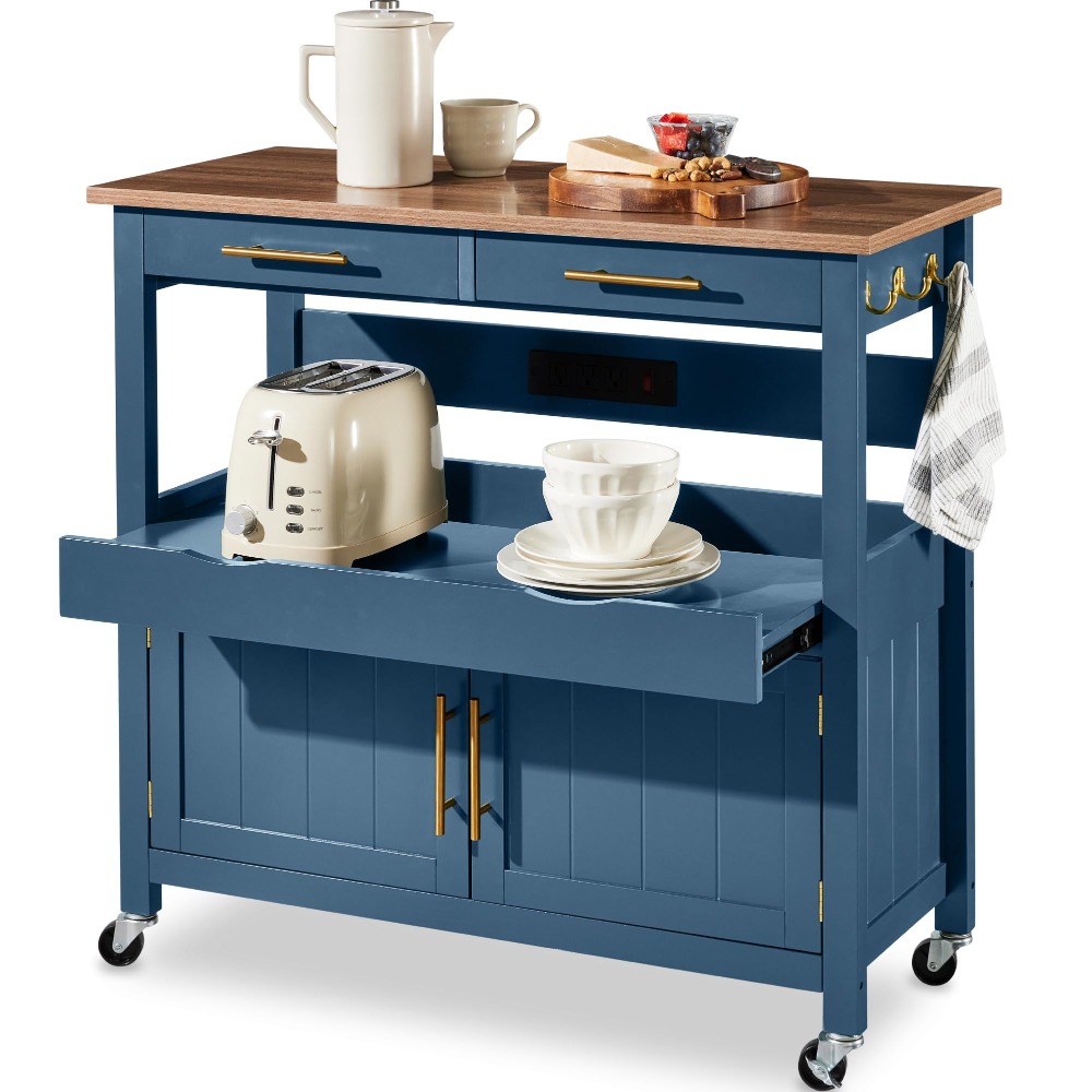 36in Large Rolling Kitchen Isl - Outdoor Kitchen Power Outlet ulasan dan harga