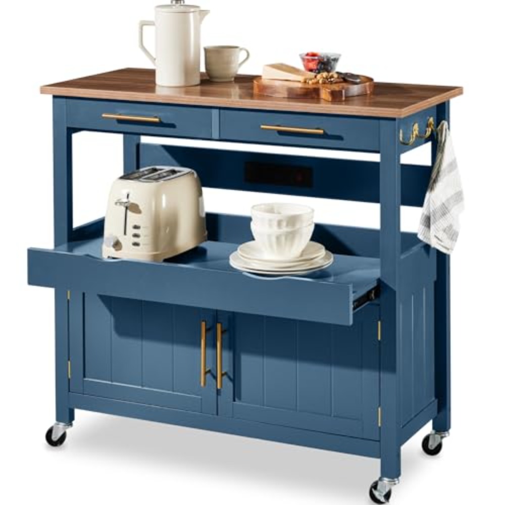 36in Large Rolling Kitchen Isl - Outdoor Kitchen Power Outlet ulasan dan harga