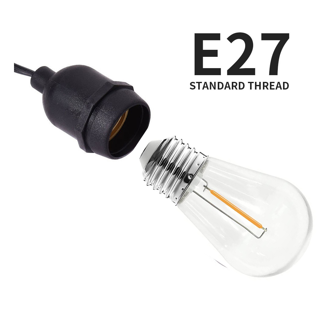 2026 New S14 E27 Filament LED  - Outdoor Power Lead Cover ulasan dan harga
