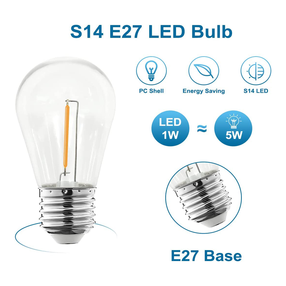 2026 New S14 E27 Filament LED  - Outdoor Power Lead Cover ulasan dan harga
