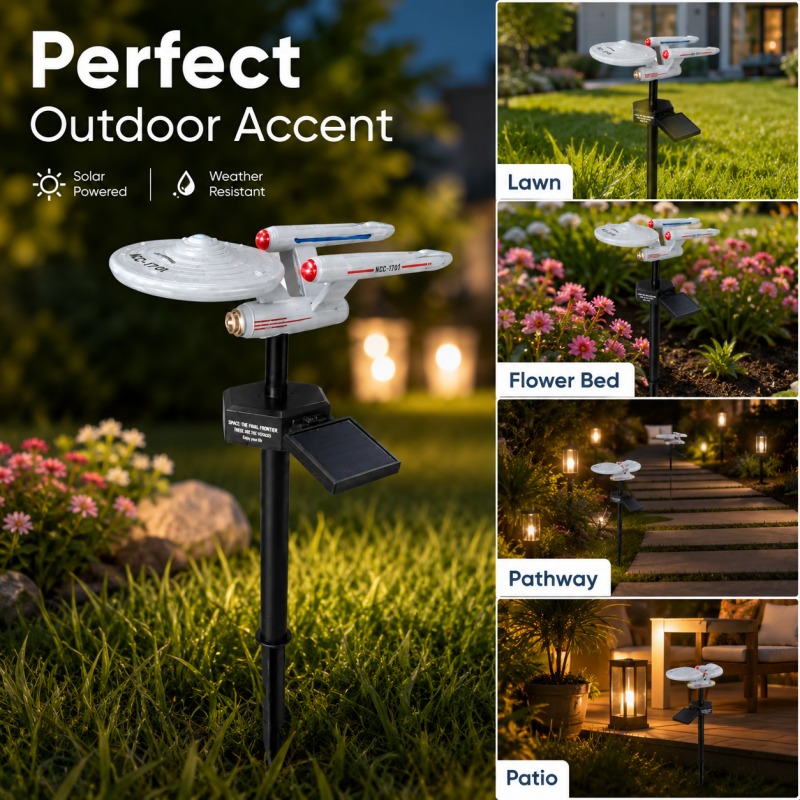 Star Trek USS Enterprise Solar - Outdoor Power Stake ulasan dan harga