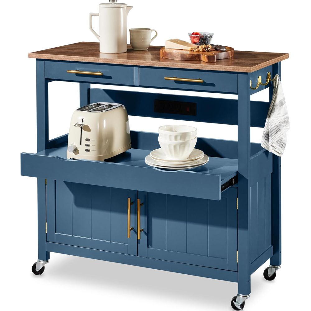 36in Large Rolling Kitchen Isl - Outdoor Kitchen Power Outlet ulasan dan harga