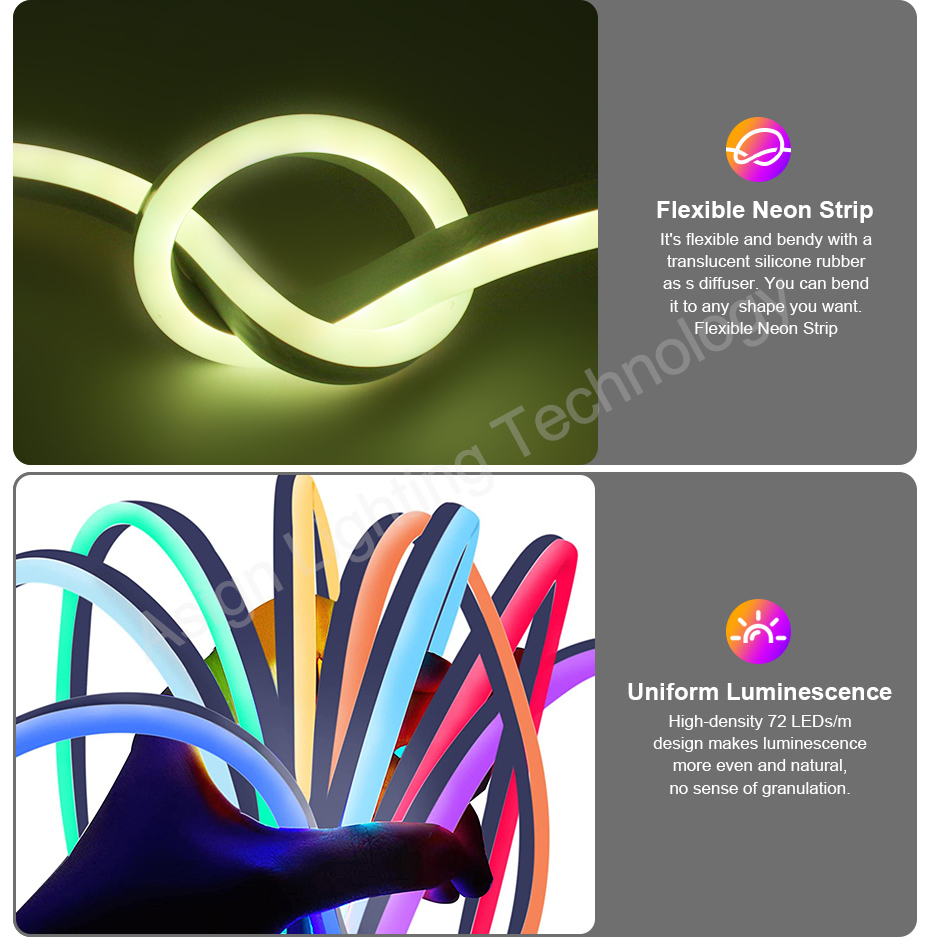 220V RGB LED Neon Strip with E - Outdoor Power Outlet Wifi ulasan dan harga