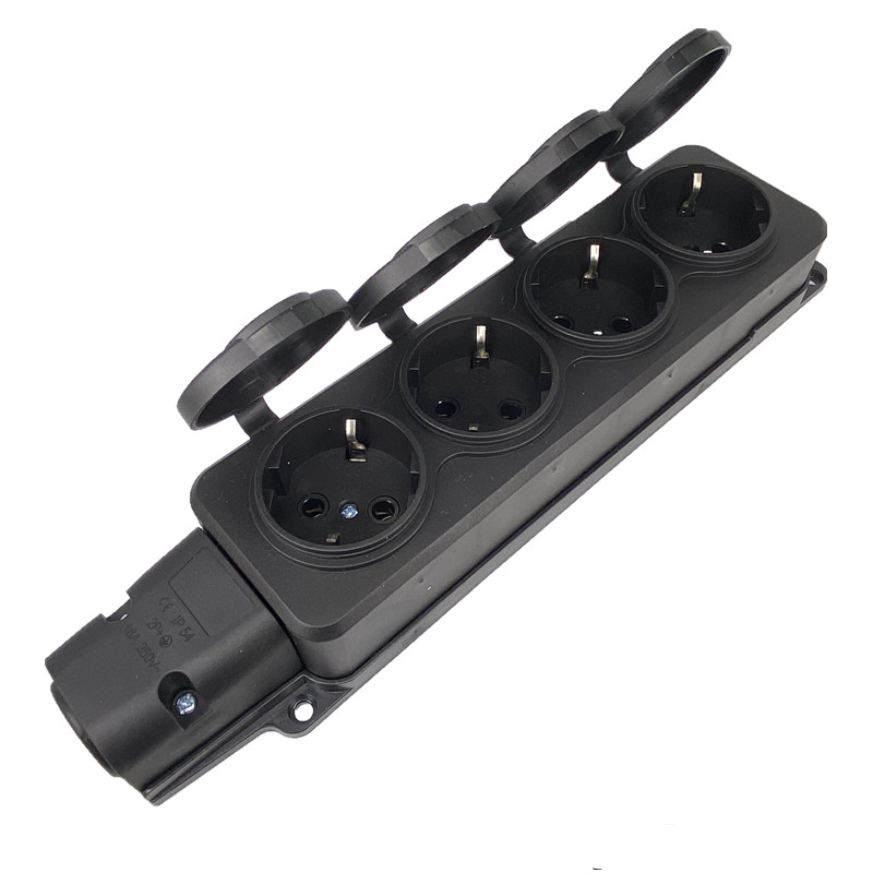 EU German 3 / 4 Ways Outdoor W - Outdoor Power Strip With Cover ulasan dan harga