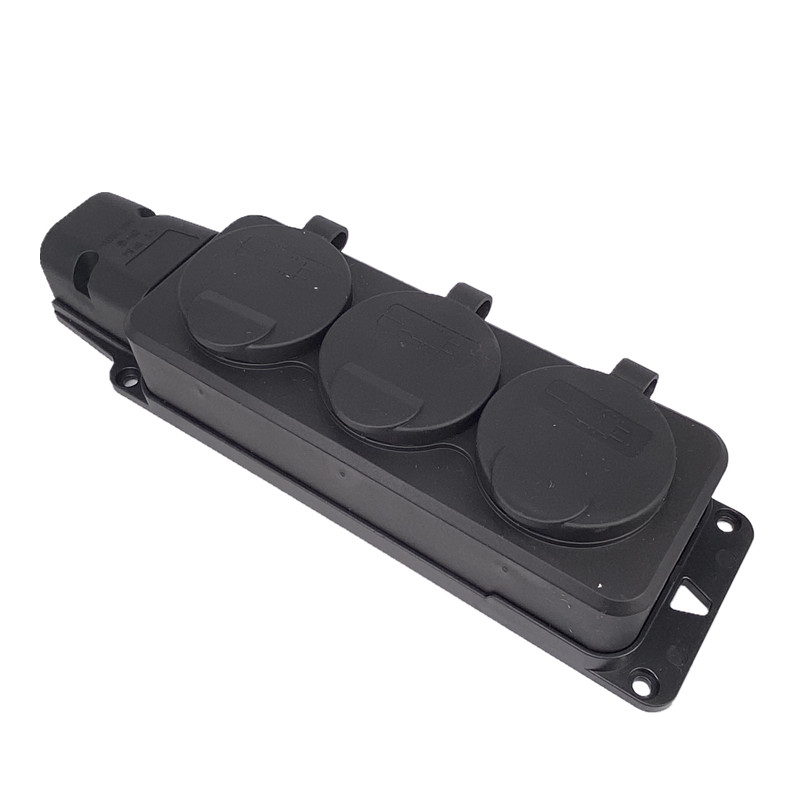 EU German 3 / 4 Ways Outdoor W - Outdoor Power Strip With Cover ulasan dan harga