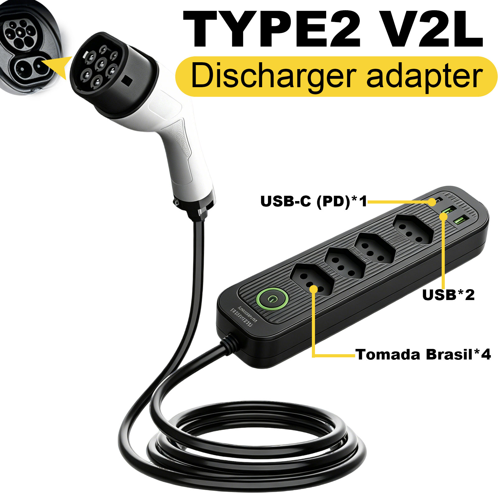 Type2 V2L Discharge Adapter 16 - Outdoor Power Adapter ulasan dan harga