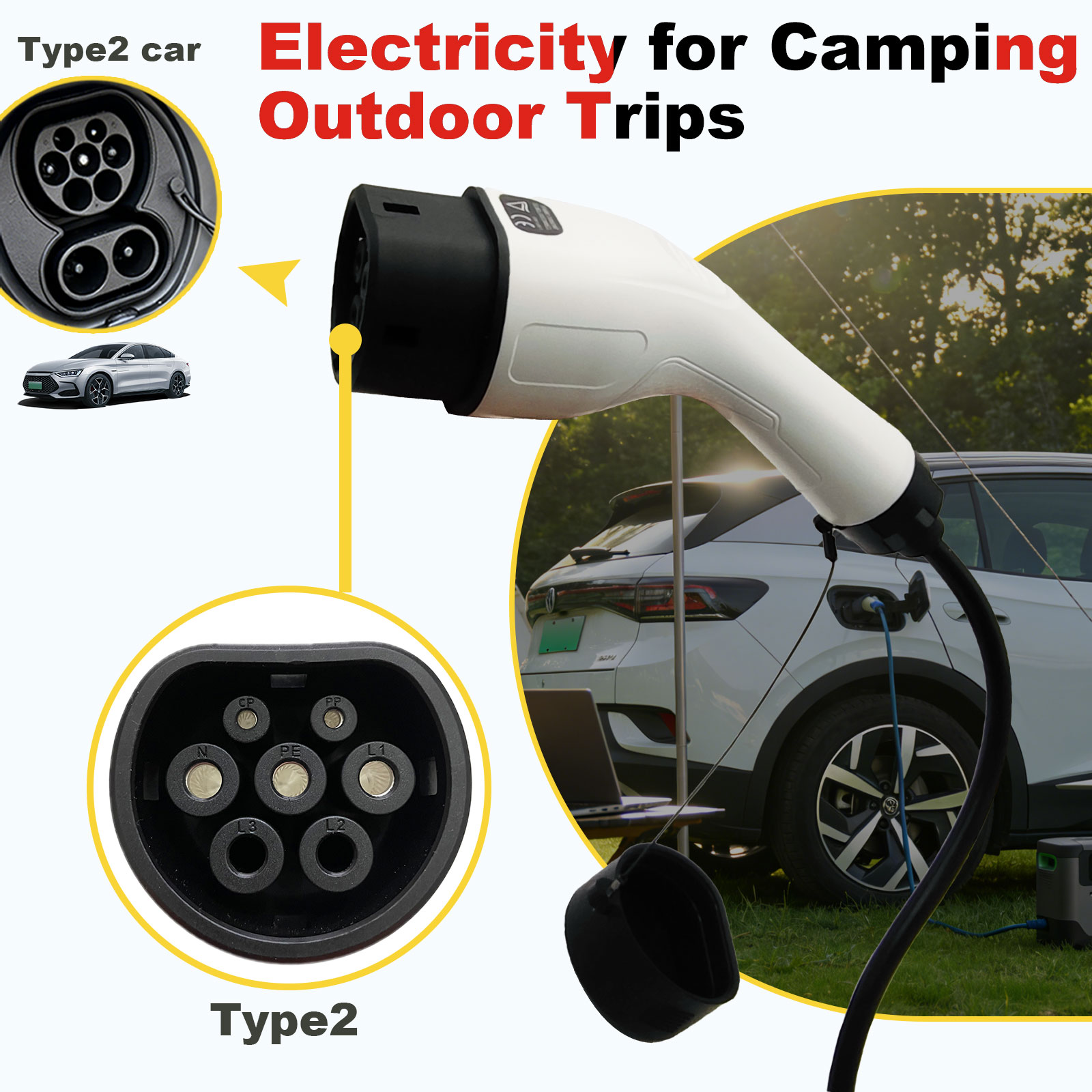 Type2 V2L Discharge Adapter 16 - Outdoor Power Adapter ulasan dan harga