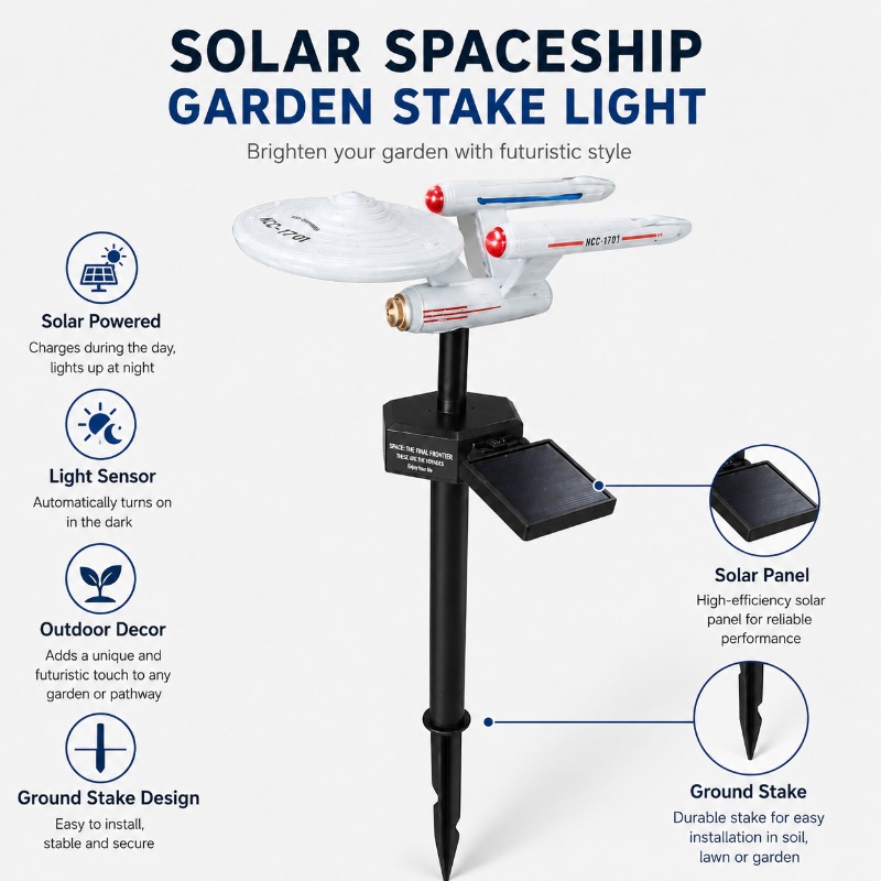 Star Trek USS Enterprise Solar - Outdoor Power Stake ulasan dan harga