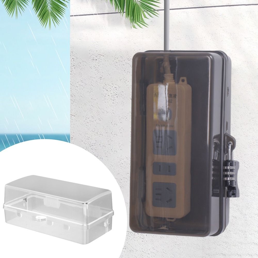 Portable Plastic Plug Box Wate - Outdoor Power Lead Cover ulasan dan harga