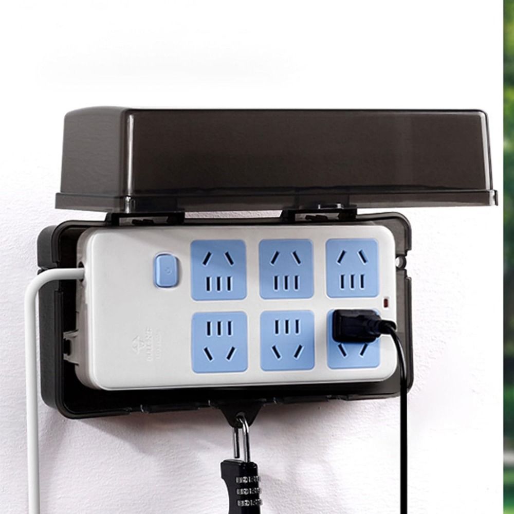 Portable Plastic Plug Box Wate - Outdoor Power Lead Cover ulasan dan harga