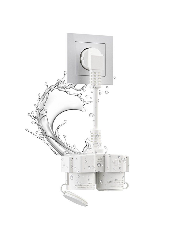EU Extension Cable with 2 Schu - Outdoor Power Socket Cover ulasan dan harga