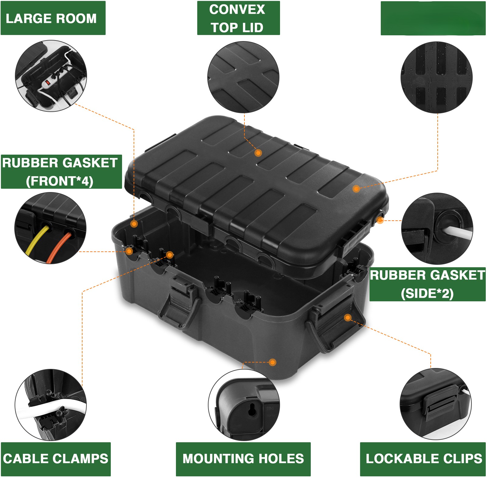 Large Outdoor Electrical Box,  - Outdoor Power Strip With Cover ulasan dan harga