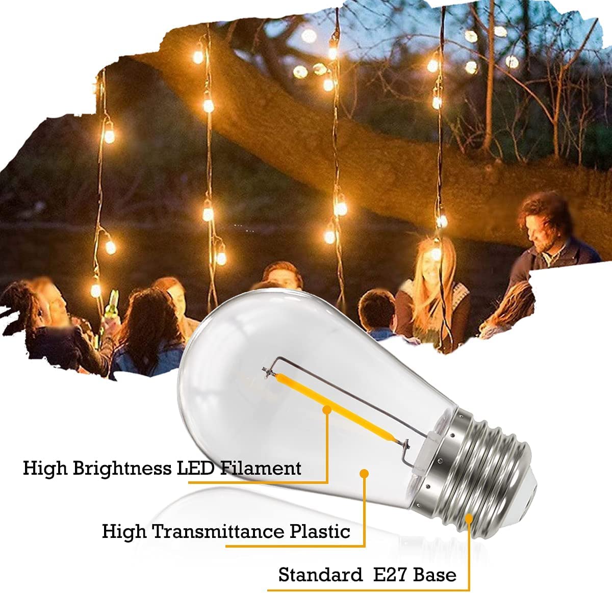 10pack S14 Dimmable Filament B - Outdoor Power Lead Cover ulasan dan harga
