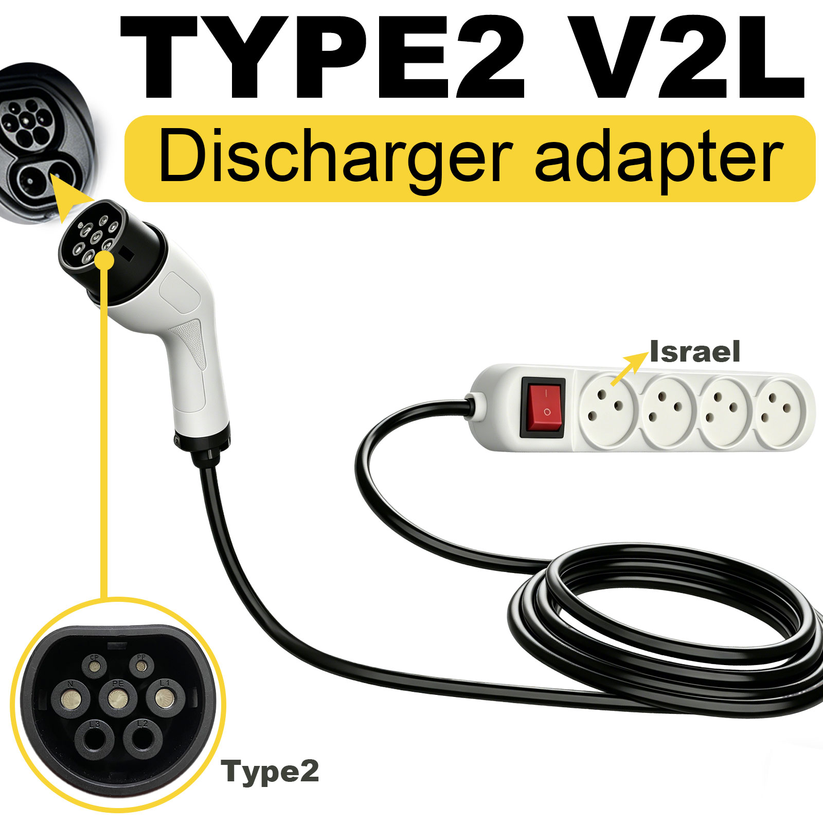 Type2 V2L Discharge Adapter Is - Outdoor Power Adapter ulasan dan harga