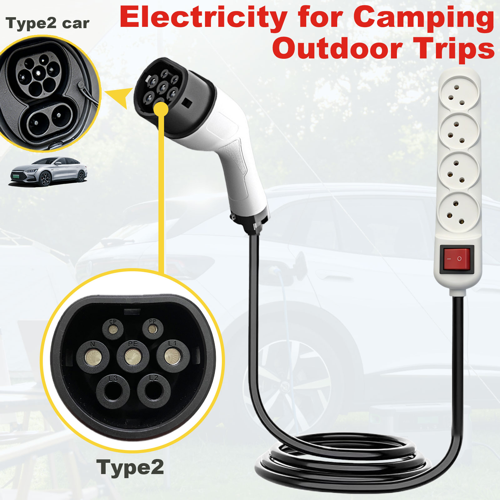 Type2 V2L Discharge Adapter Is - Outdoor Power Adapter ulasan dan harga