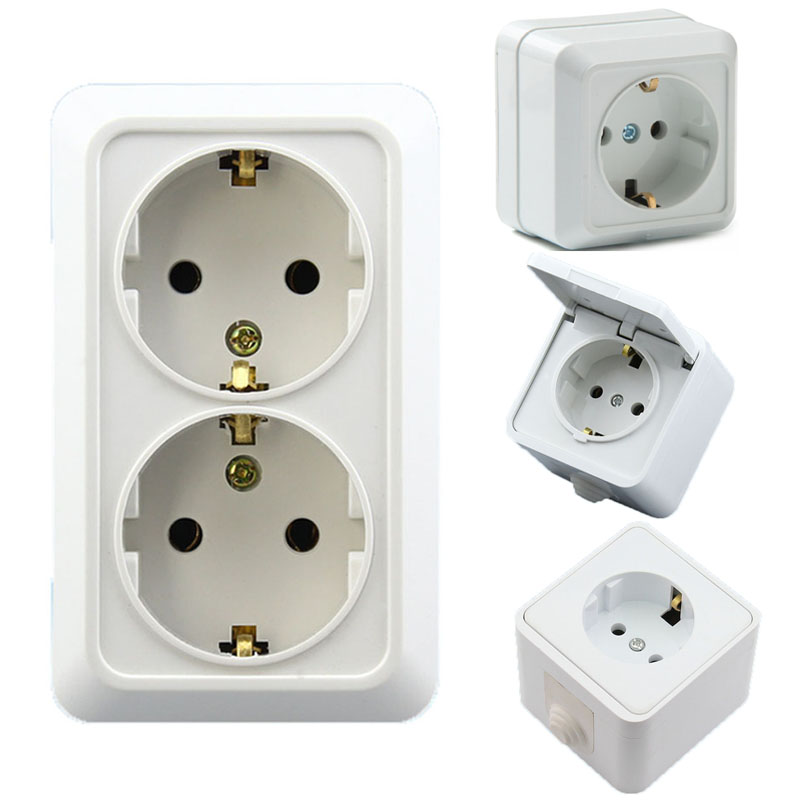 White Germany 10A 16A Waterpro - Outdoor Kitchen Power Outlet ulasan dan harga