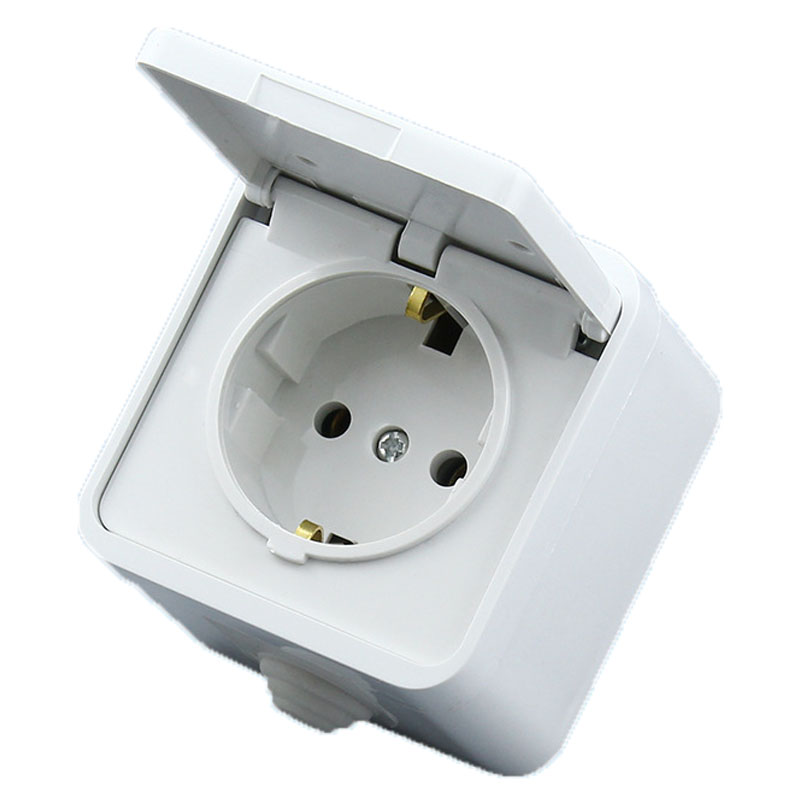 White Germany 10A 16A Waterpro - Outdoor Kitchen Power Outlet ulasan dan harga