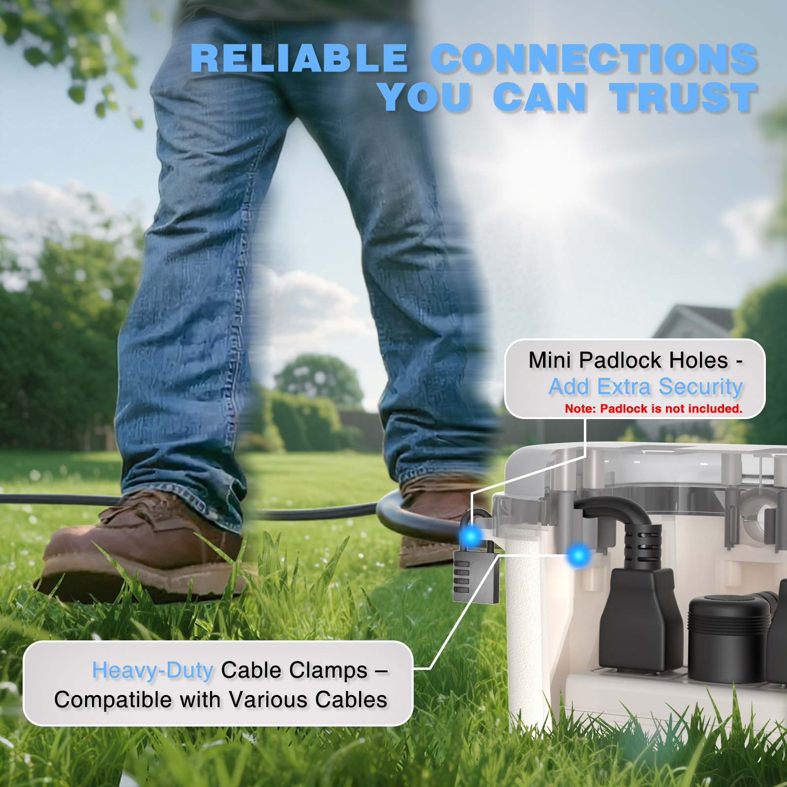 Weatherproof Outdoor Electrica - Outdoor Power Strip With Cover ulasan dan harga