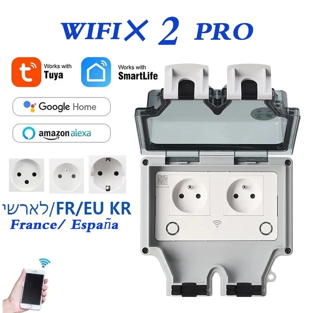 Tuya Waterproof Electrical Wal - Outdoor Power Outlet Wifi ulasan dan harga