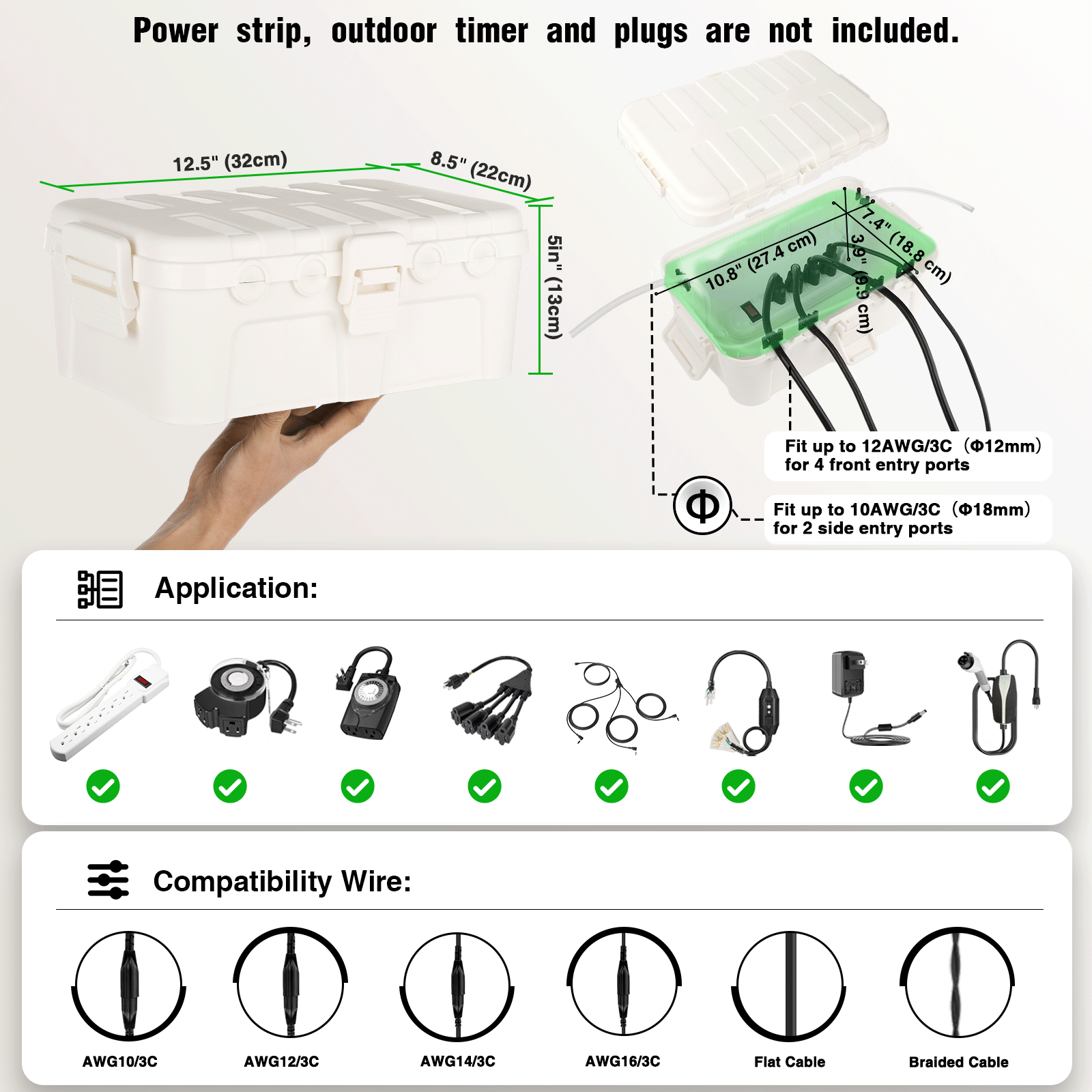 Large Outdoor Waterproof Elect - Outdoor Power With Timer ulasan dan harga