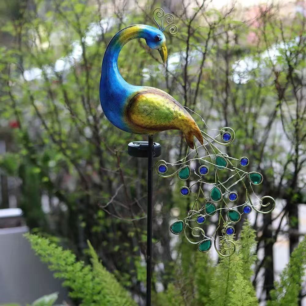 Metal Peacock Solar Stake Ligh - Outdoor Power Stake ulasan dan harga