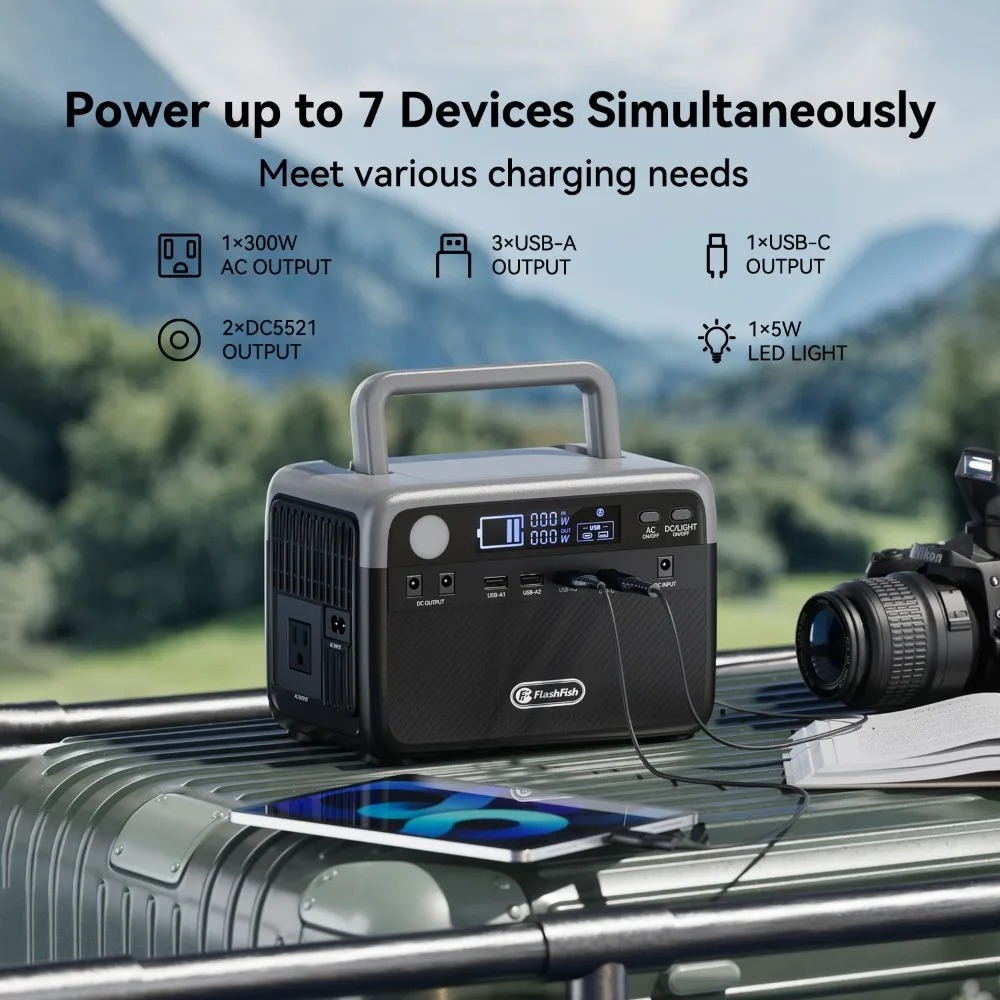 230.4Wh LiFePO4 300W (Peak 600 - Outdoor Power Bank With Ac Outlet ulasan dan harga