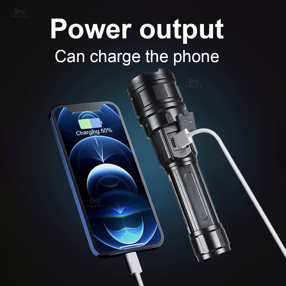 White Laser High Power Flashli - Outdoor Powerbank ulasan dan harga